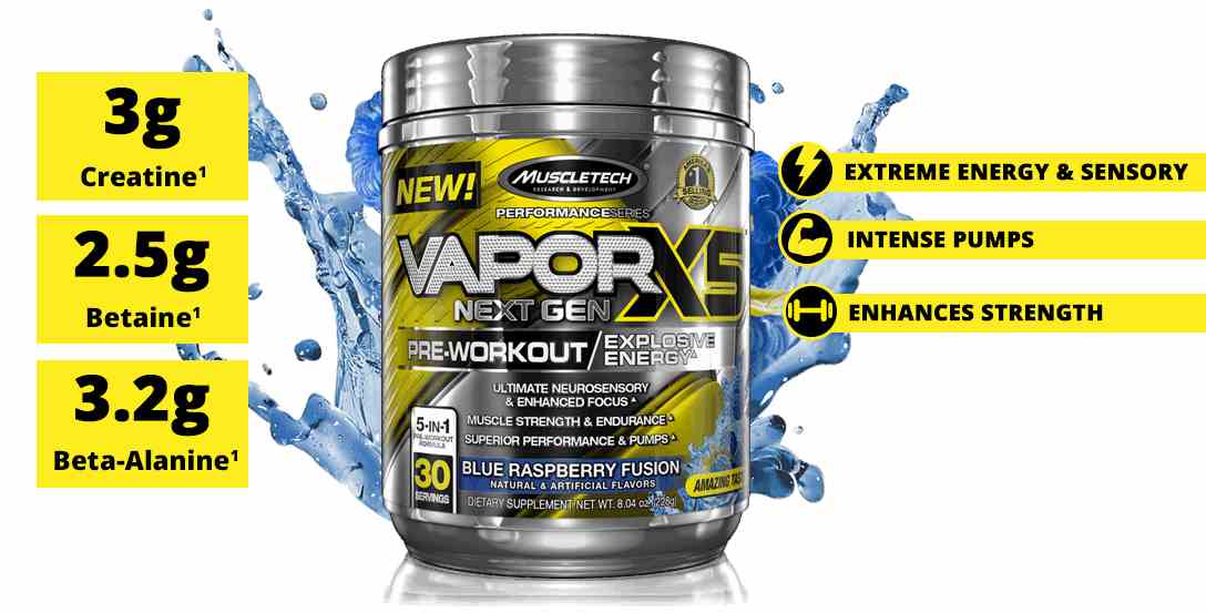 Pre Workout Muscletech Vapor X5 Next Gen - Musclegain.Ro