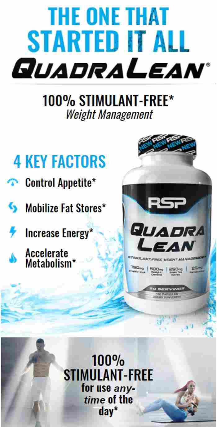 Arzator de grasimi RSP QuadraLean Caps | RSP Nutrition - Slabit-Arderea grasimilor